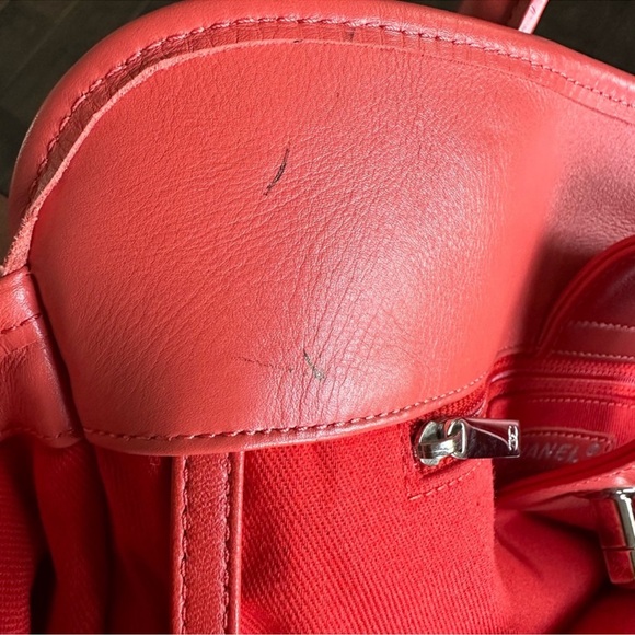 CHANEL Up In The Air Convertible Tote Bag in Red Authentic - Picture 8 of 12